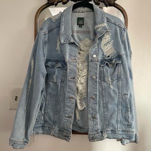 Wild Fable destructed jean jacket